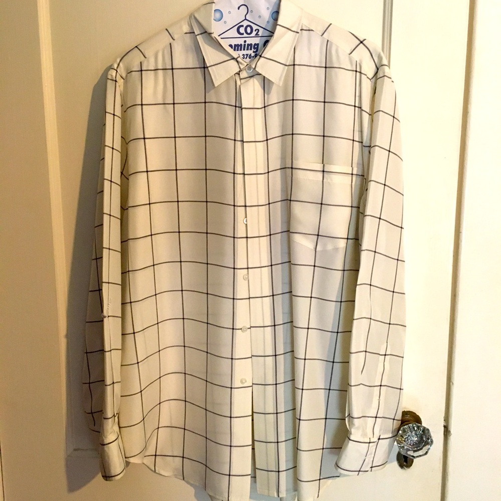 Ralph Lauren window pane pattern blouse size 10